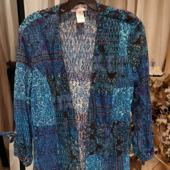 Women's Blue Draper's & Damon's Cardigan Size Medium - Picture 1 of 7